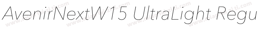 AvenirNextW15 UltraLight Regular字体转换